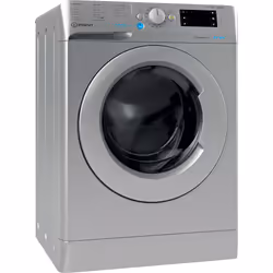 Indesit BDE 861483X S UK N, Front-load, Freestanding, Silver, Left, Silver, Buttons, Rotary