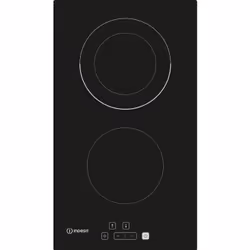 Indesit IRD 2030 B, Black, Built-in, 30 cm, Glass-ceramic, 2 zone(s), 2 zone(s)