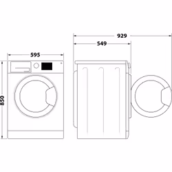 Indesit EWDE 861483 W UK washer dryer Freestanding Front-load White D - Additional view 5