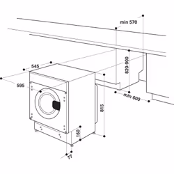 Indesit BI WDIL 75148 UK washer dryer Built-in Front-load White E - Additional view 5