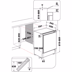 Indesit INBUL011.UK fridge Built-in 144 L E Stainless steel - Additional view 7