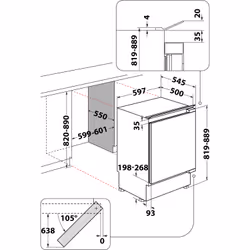 Indesit INBUF011 fridge Built-in 108 L E Stainless steel - Additional view 5
