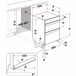 Indesit DUI 10D IX 84 L 4100 W Stainless steel - Additional view 8