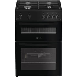Indesit IDG6GB cooker Freestanding cooker A+ Gas Black