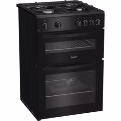 Indesit IDG6GB cooker Freestanding cooker A+ Gas Black
