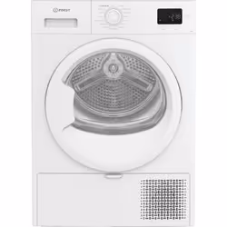 Indesit C YSD 83D WW UK, Freestanding, Front-load, Heat pump, White, Rotary, Right