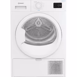 Indesit C YSD 82D WW UK, Freestanding, Front-load, Heat pump, White, Buttons, Rotary, Right