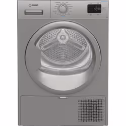 Indesit C YSD 82D SS UK, Freestanding, Front-load, Heat pump, Silver, Buttons, Rotary, Right