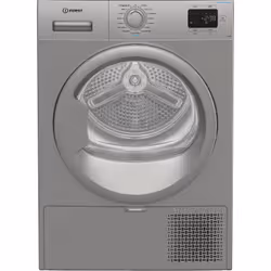 Indesit C YD 92D SS UK, Freestanding, Front-load, Heat pump, Silver, Buttons, Rotary, Right