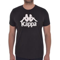 Kappa Mens Authentic Estessi Slim Fit Short Sleeve Roundneck T-Shirt Tee Top - S, Black