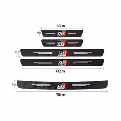 Motor Vehicle Parts GR Sport Carbon Fiber Car Door Threshold Sill Protector For Toyota GR Sport Gazoo Racing C-HR RAV4 Mirai  ...