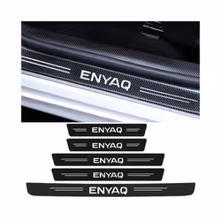 Motor Vehicle Parts Carbon Fiber Car Front Rear Anti Scratch Sticker Door Threshold Decals Sill Protective Strips for Skoda E ...