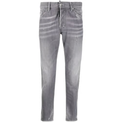Dsquared2 Skinny Dan Faded Grey Paint Splatter Effect Jeans - W28 L32