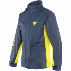 Dainese Storm 2 Motorcycle Rain Jacket, blue-yellow, Size XL for Men