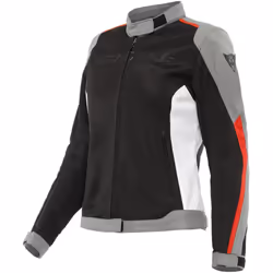 Dainese Hydraflux 2 Air D-Dry Ladies Motorcycle Textile Jacket, black-grey-red, Size 46 for Women