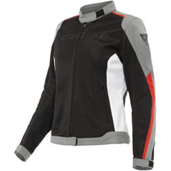 Dainese Hydraflux 2 Air D-Dry Ladies Motorcycle Textile Jacket, black-grey-red, Size 46 for Women