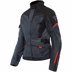 Dainese Tempest 3 D-Dry Ladies Motorcycle Textile Jacket, black-grey-red, Size 42 for Women
