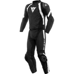 Dainese Avro 4 Two Piece Leather Suit Matt Black / Matt Black / White - UK 48