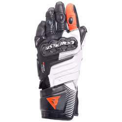 Dainese Carbon 4 Long Ladies Motorcycle Gloves, black-white-red, Size XL for Women