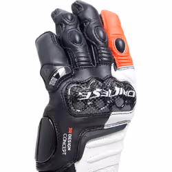 Dainese Carbon 4 Long Ladies Motorcycle Gloves, black-white-red, Size XL for Women