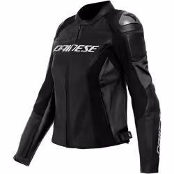 Dainese Racing 4 Perforated Ladies Motorcycle Leather Jacket, black, Size 46 for Women