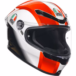 AGV K-6 S Sic58 Helmet, black-white-red, Size 2XL for Men