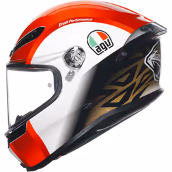 AGV K-6 S Sic58 Helmet, black-white-red, Size 2XL for Men
