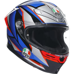 AGV K-6 S Slashcut Helmet, black-red-blue, Size 2XL for Men