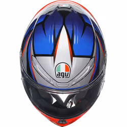 AGV K-6 S Slashcut Helmet, black-red-blue, Size 2XL for Men