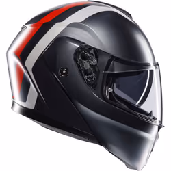 AGV Streetmodular Resia Helmet, grey-red, Size M for Men