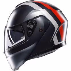 AGV Streetmodular Resia Helmet, grey-red, Size 2XL for Men