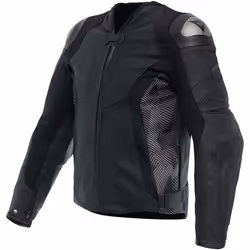 Dainese Avro 5 Motorcycle Leather Jacket, black-grey, Size 52 for Men