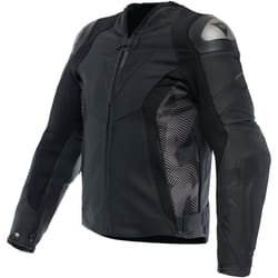 Dainese Avro 5 Motorcycle Leather Jacket, black-grey, Size 52 for Men