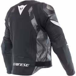 Dainese Avro 5 Motorcycle Leather Jacket, black-grey-white, Size 50 for Men