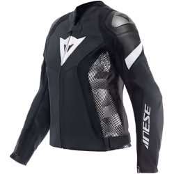 Dainese Avro 5 Ladies Motorcycle Leather Jacket, black-white, Size 46 for Women