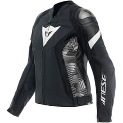 Dainese Avro 5 Ladies Motorcycle Leather Jacket, black-white, Size 48 for Women
