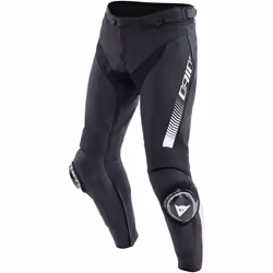 Dainese Super Speed Motorcycle Leather Pants, black-white, Size 58 for Men