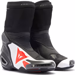 Dainese Axial 2 Air perforated Motorcycle Boots, black-white-red, Size 43 for Men