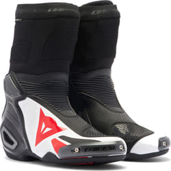 Dainese Axial 2 Air perforated Motorcycle Boots, black-white-red, Size 43 for Men