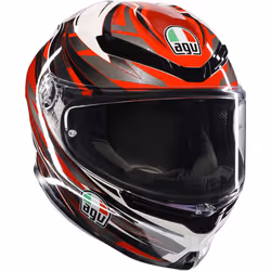 AGV K6 S Reeval Helmet, grey-white-red, Size 2XL for Men