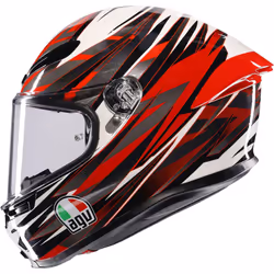 AGV K6 S Reeval Helmet, grey-white-red, Size 2XL for Men