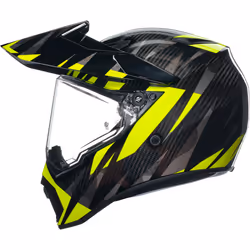 AGV AX9 ECE 22.06 Steppa Full Face Helmet Carbon / Grey / Fluo Yellow - XS