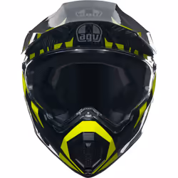 AGV AX9 ECE 22.06 Steppa Full Face Helmet Carbon / Grey / Fluo Yellow - XS