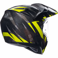AGV AX9 ECE 22.06 Steppa Full Face Helmet Carbon / Grey / Fluo Yellow - XS - Additional view 4