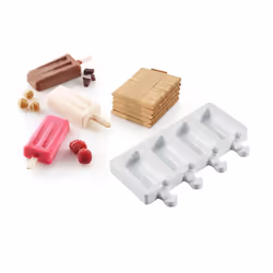 silikomart GEL10 Vintage Mini Ice Cream Mould 24 x 11.5 h 3.3 cm White