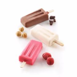 silikomart GEL10 Vintage Mini Ice Cream Mould  24 x 11.5 h 3.3 cm  White