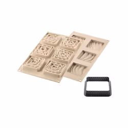 Silikomart Mini TARTE Sand kit Composed by Silicone Mould and thermoplastic Rings