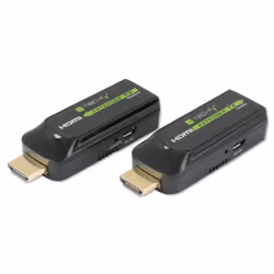 Techly IDATA EXT-E70S, AV transmitter & receiver, 40 m, Black, HDCP