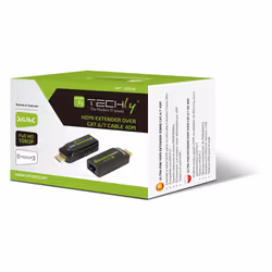 Techly IDATA EXT-E70S AV extender AV transmitter & receiver Black