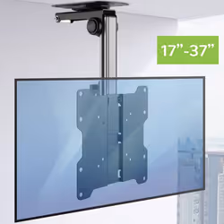Techly Fold-Up Retractable Ceiling Mount for TV LED/LCD 17"-37" Black - Additional view 4